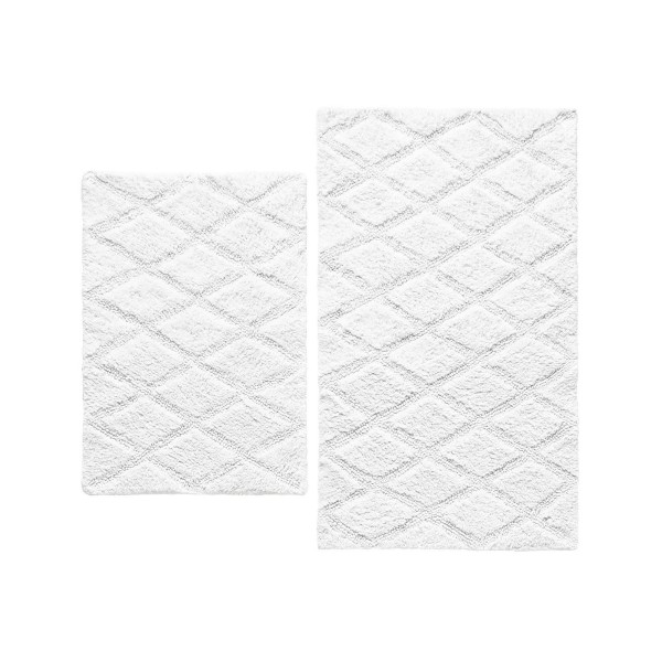 Tufted Diamond Reversible 2-Pc. Bath Rug Set