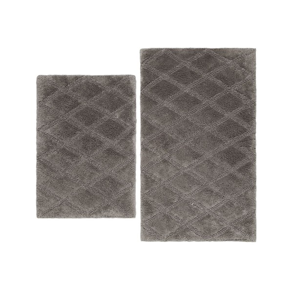 Tufted Diamond Reversible 2-Pc. Bath Rug Set