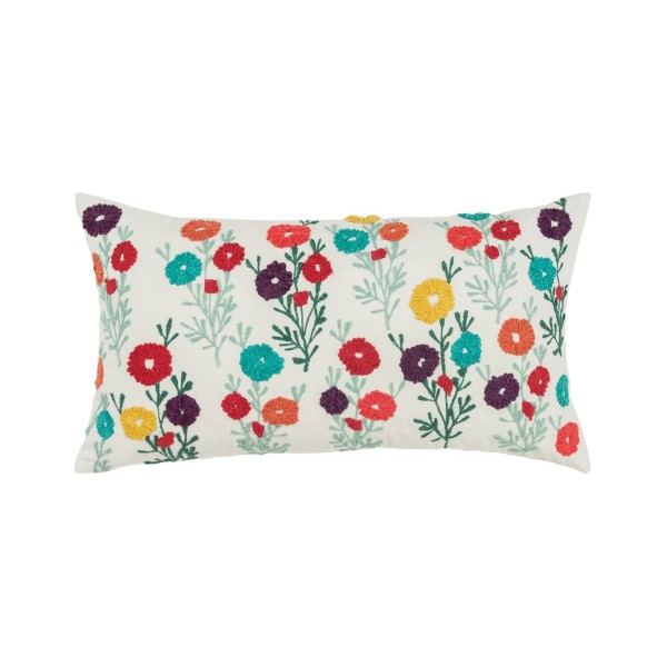 Floral Polyester Filled Decorative Pillow, 14