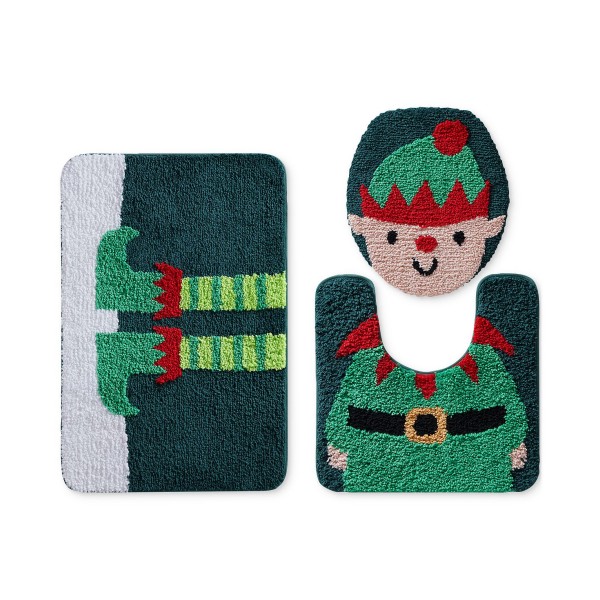 Elf Green Holiday 3-Pc. Contour Bath Set