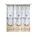 Coastal Snowman Printed Shower Curtain, 72