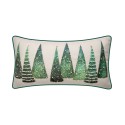 Modern Christmas Trees with Beading and Embroidery Decorative Pillow, 14