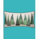 Modern Christmas Trees with Beading and Embroidery Decorative Pillow, 14