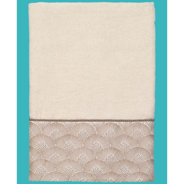 Deco Shells Bordered Cotton Bath Towel, 27