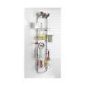 Metal Bathroom Shower Caddy Station, Brushed Stainless Steel