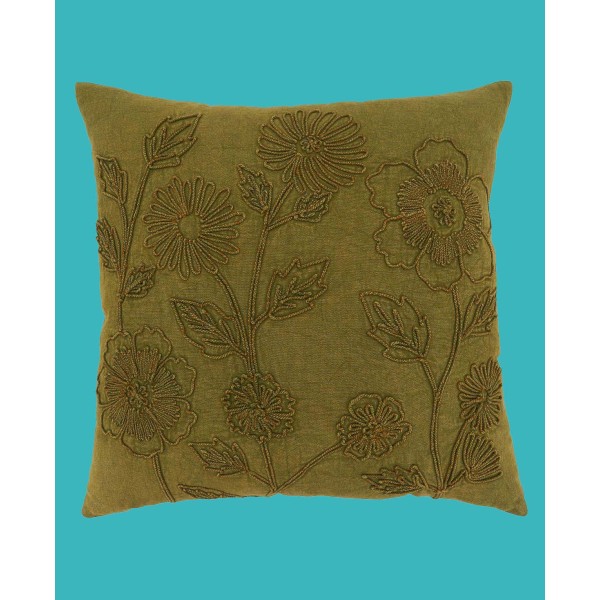 Washed Floral Decorative Pillow, 20