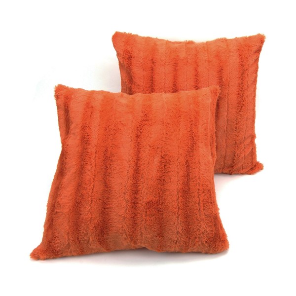 Plush Reversible Faux Fur 2-Pack Decorative Pillow, 26