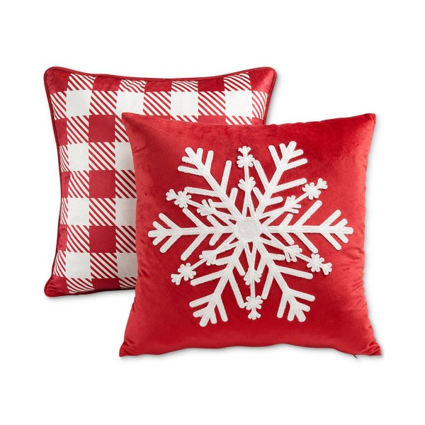 Lush Decor Snowflake and Plaid 2-Pk. Decorative Pillow, 18