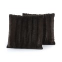 Plush Reversible Faux Fur 2-Pack Decorative Pillow, 22