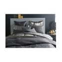 Reversible Textured Jacquard Charcoal Full/Queen Duvet Cover