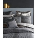 Reversible Textured Jacquard Charcoal Full/Queen Duvet Cover