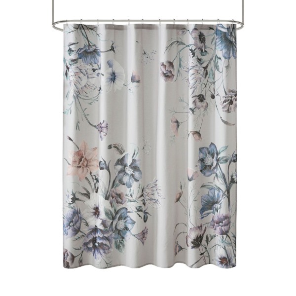 Printed Cotton Shower Curtain, 72