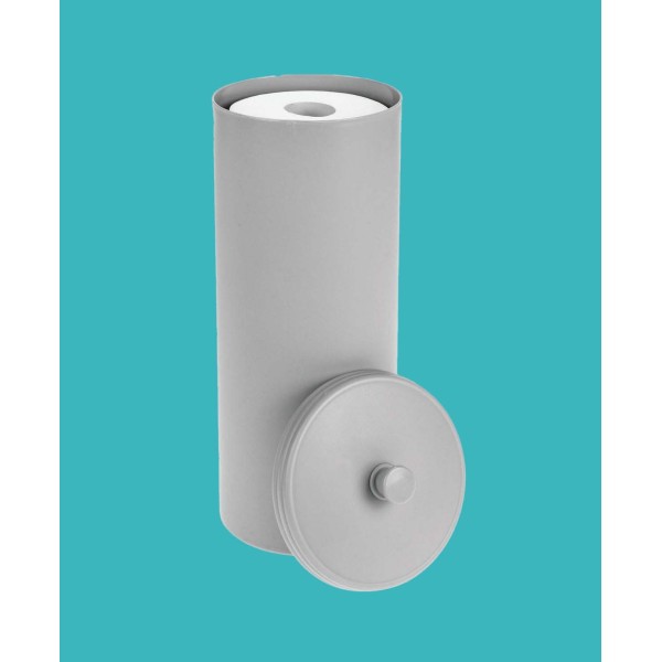 Plastic Toilet Paper 3-Roll Storage Organizer Canister with Cover